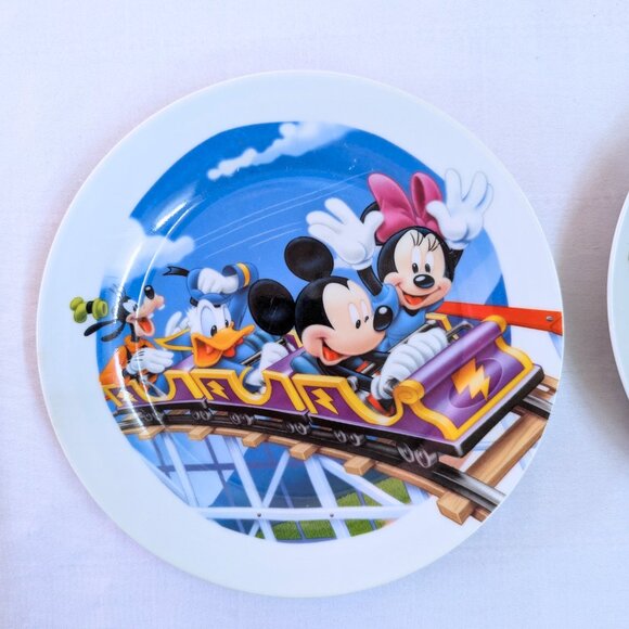 Disney Mickey Mouse and Friends Rollercoaster Plate Set of 2 - Picture 2 of 5